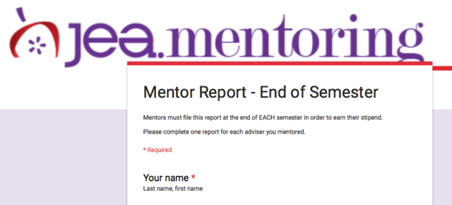 Mentor reports due June 30
